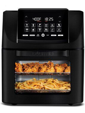 14 Qt Air Fryer Rotisserie Oven with Window - Healthy Cooking, Black